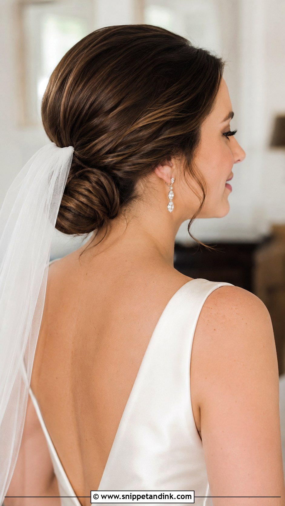 Classic Low Bun Bride Hair - Snippet and Ink - 20 Low Bun Bride Hair Ideas