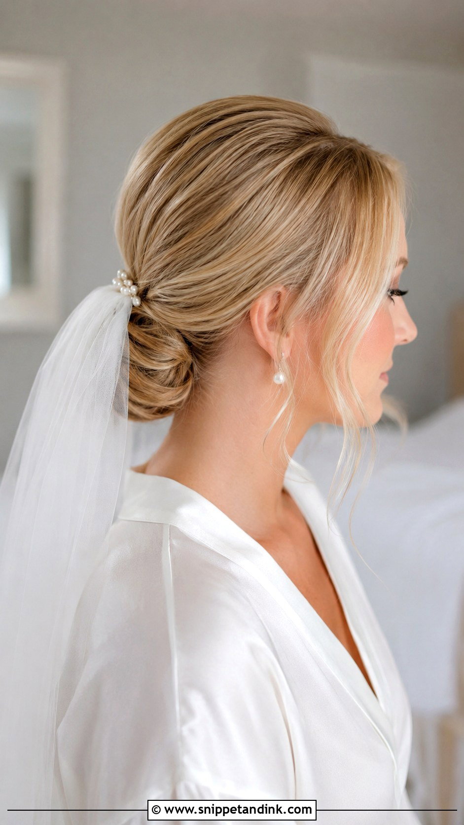 Classic Low Bun Wedding Hair - Snippet and Ink - 15 Low Updo Wedding Hair Tutorial Ideas