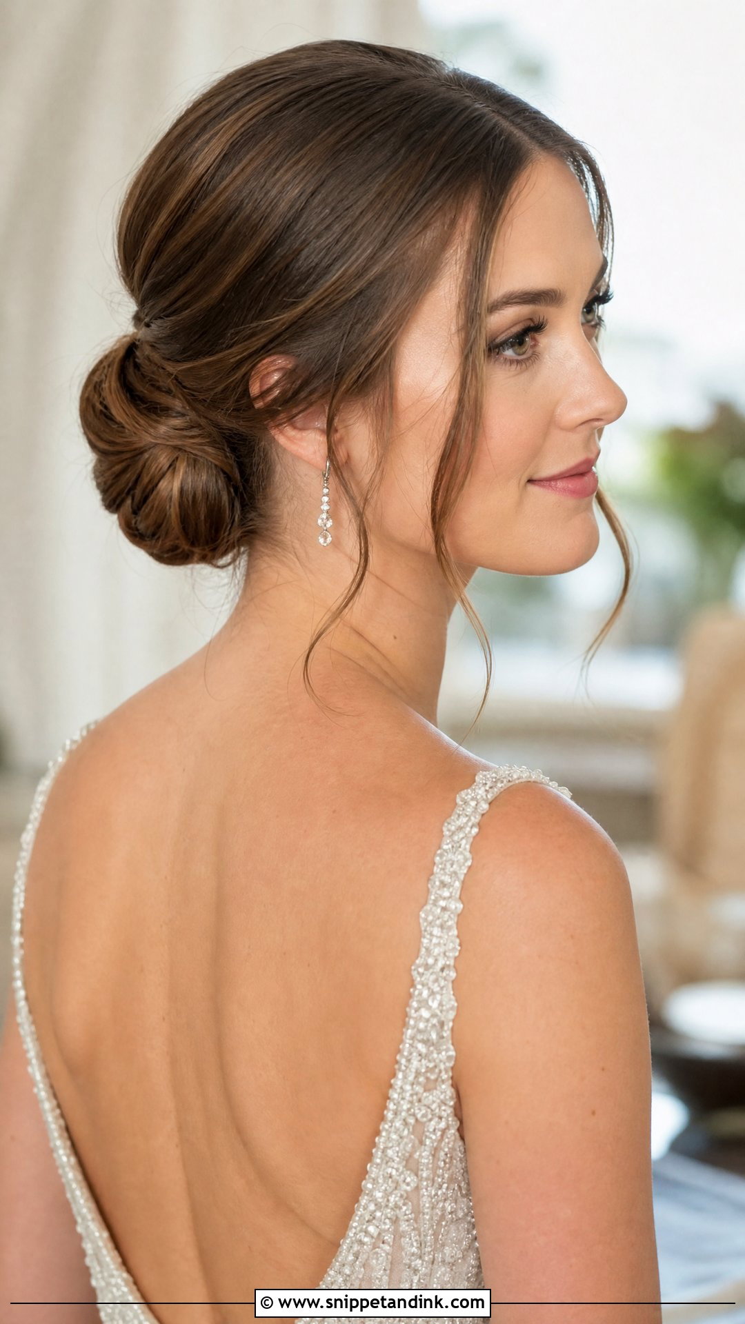 Classic Low Bun Wedding Hairstyle - Snippet and Ink - 20 Classic Wedding Hair Ideas