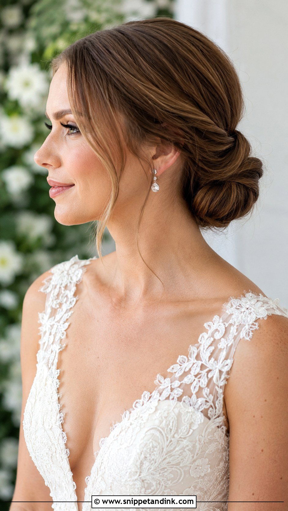 Classic Low Bun Wedding Updo - Snippet and Ink - 25 Wedding Hair Looks