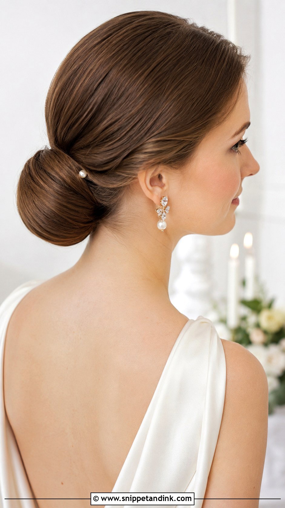 Classic Low Bun Wedding Updo - Snippet and Ink - 30 Bridal Hair Updo Ideas