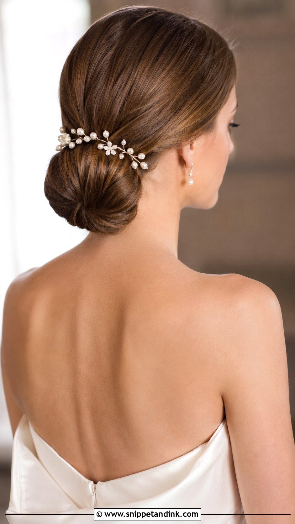 Classic Low Bun Wedding Updo - Snippet and Ink - 20 Wedding Hair Up Bride Ideas