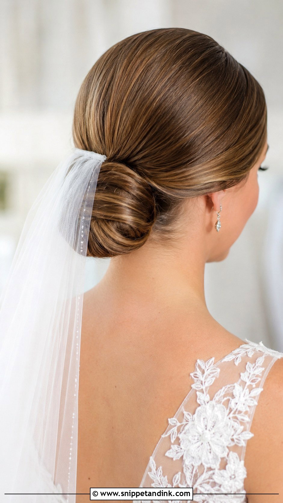 Classic Low Bun for Brides - Snippet and Ink - 25 Simple Bridal Hair Ideas