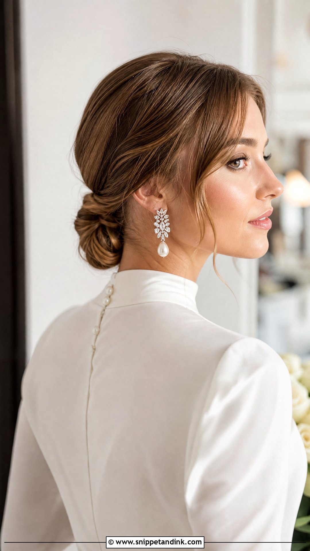 Classic Low Chignon - Snippet and Ink - 20 Wedding Hair Design Ideas