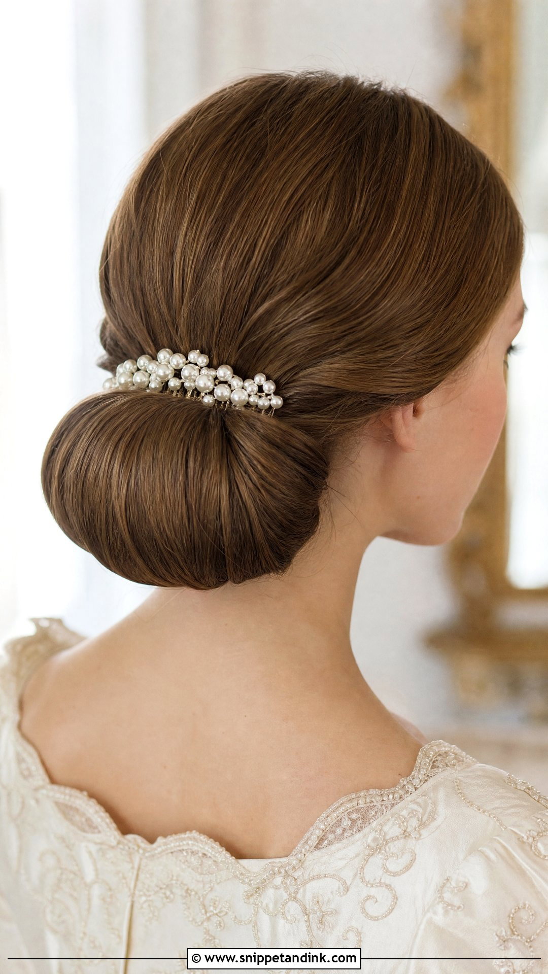 Classic Low Chignon - Snippet and Ink - 25 Bridal Bun Hairstyles Brides