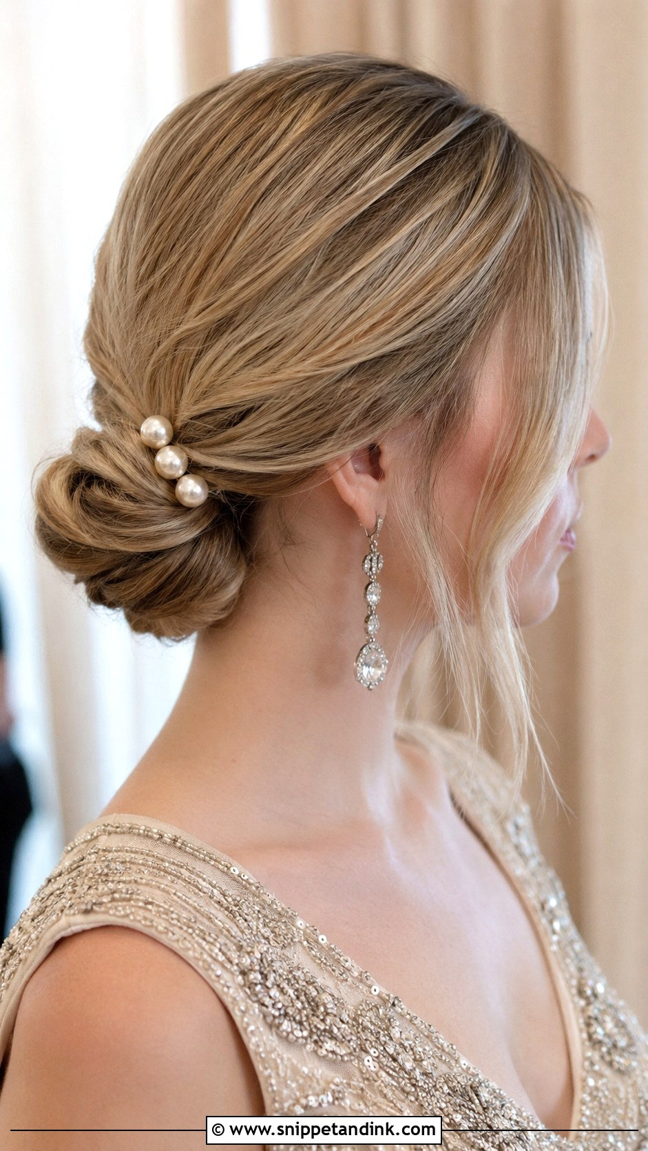 Classic Low Chignon - Snippet and Ink - 25 Mother of the Bride Hairdos