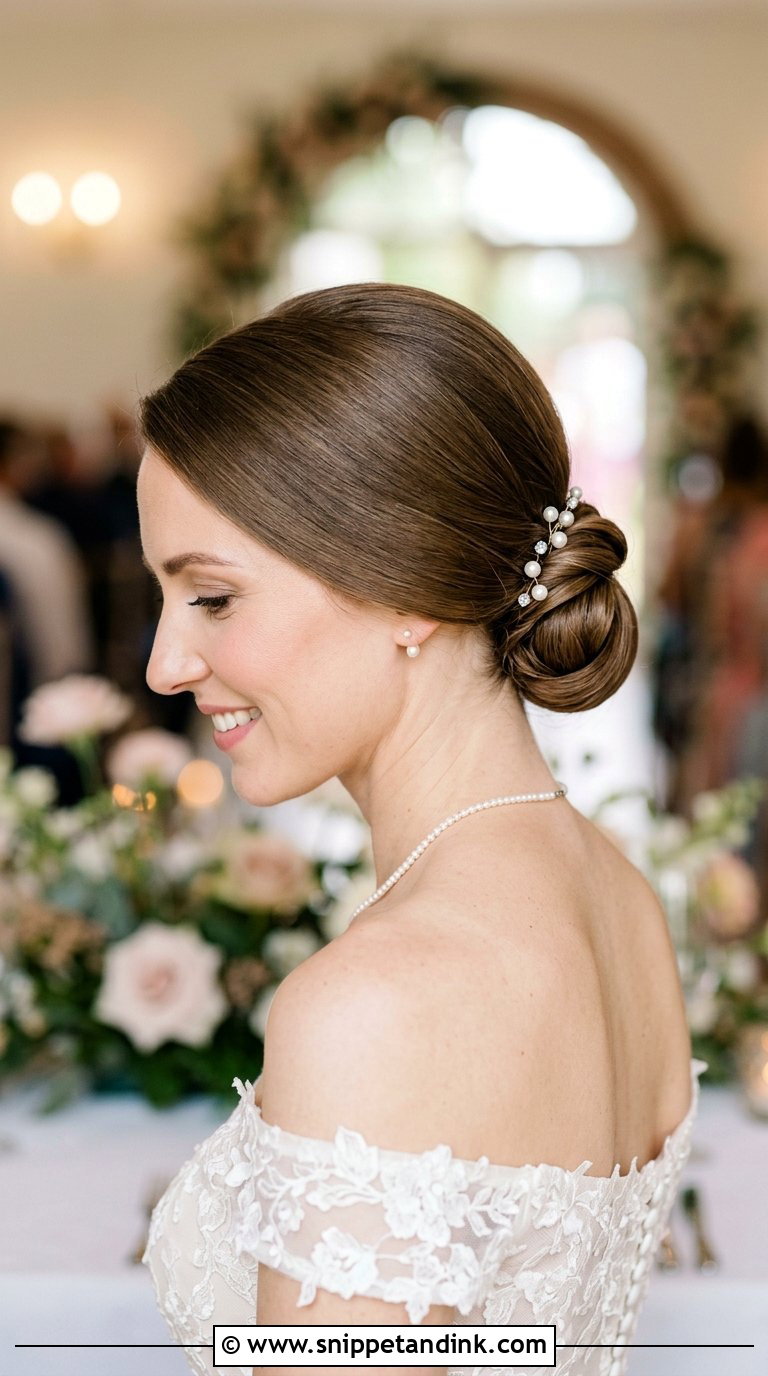 Classic Low Chignon - Snippet and Ink - 20 Bride Hair Up Ideas