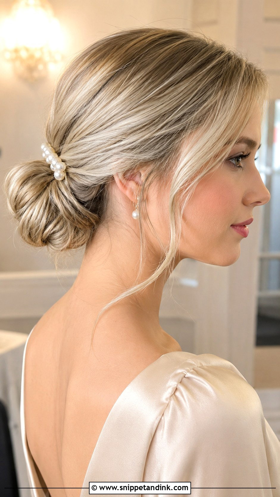 Classic Low Chignon - Snippet and Ink - 30 Mom of Bride Hairstyles