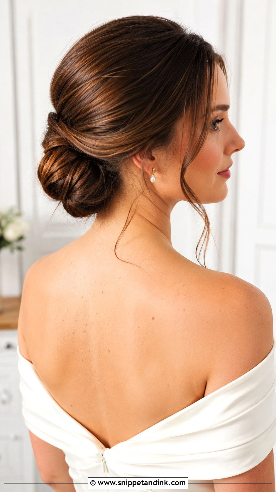 Classic Low Chignon - Snippet and Ink - 35 Wedding Hair Ideas