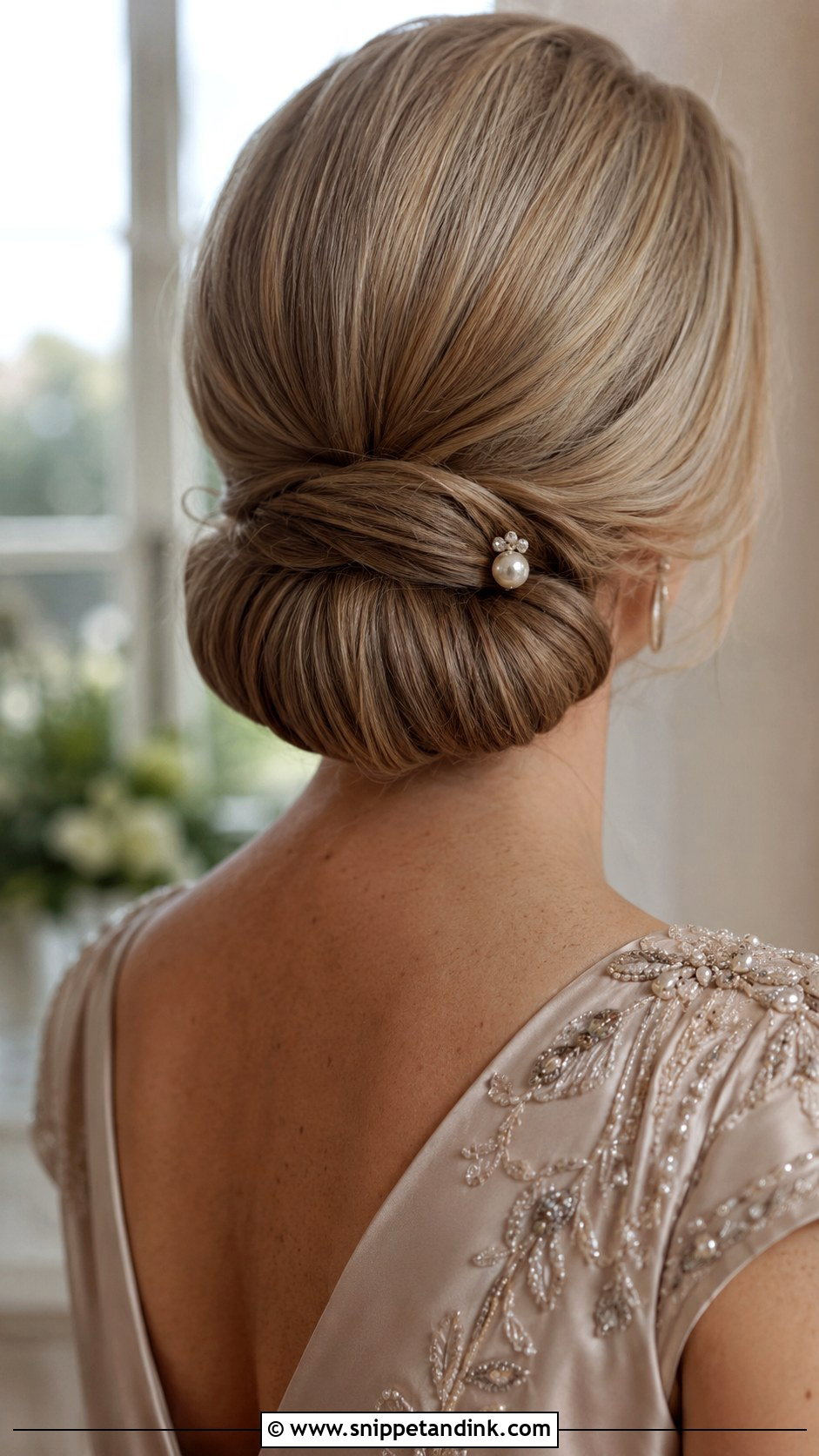 Classic Low Chignon - Snippet and Ink - 20 Mother of the Bride Wedding Hairstyles