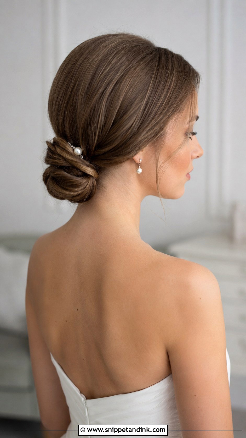 Classic Low Chignon - Snippet and Ink - 20 Simple Updo Wedding Hairstyles