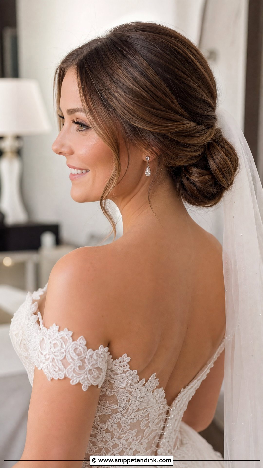 Classic Low Chignon - Snippet and Ink - 20 Sleek Bridal Hair Ideas