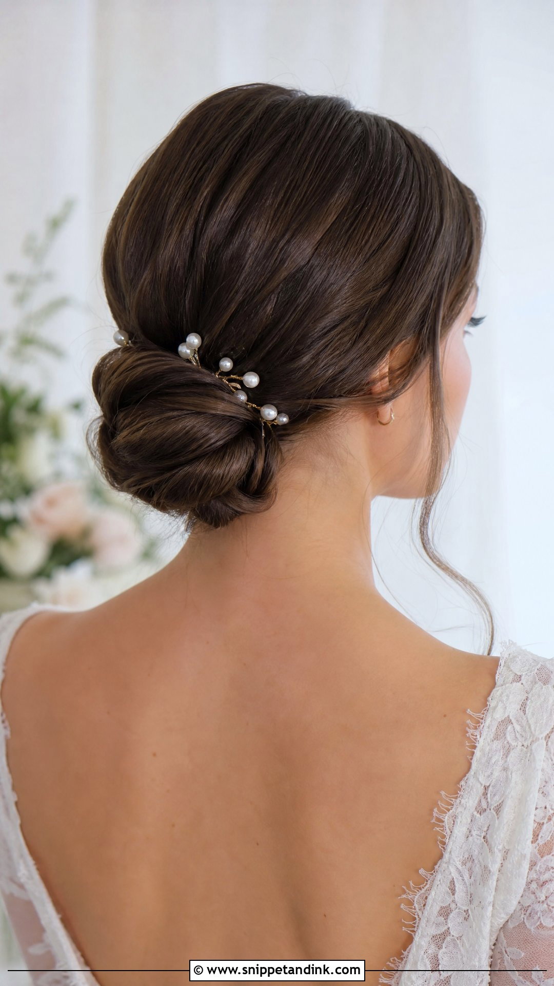 Classic Low Chignon Bridal Updo - Snippet and Ink - 20 Classic Bridal Hair Ideas