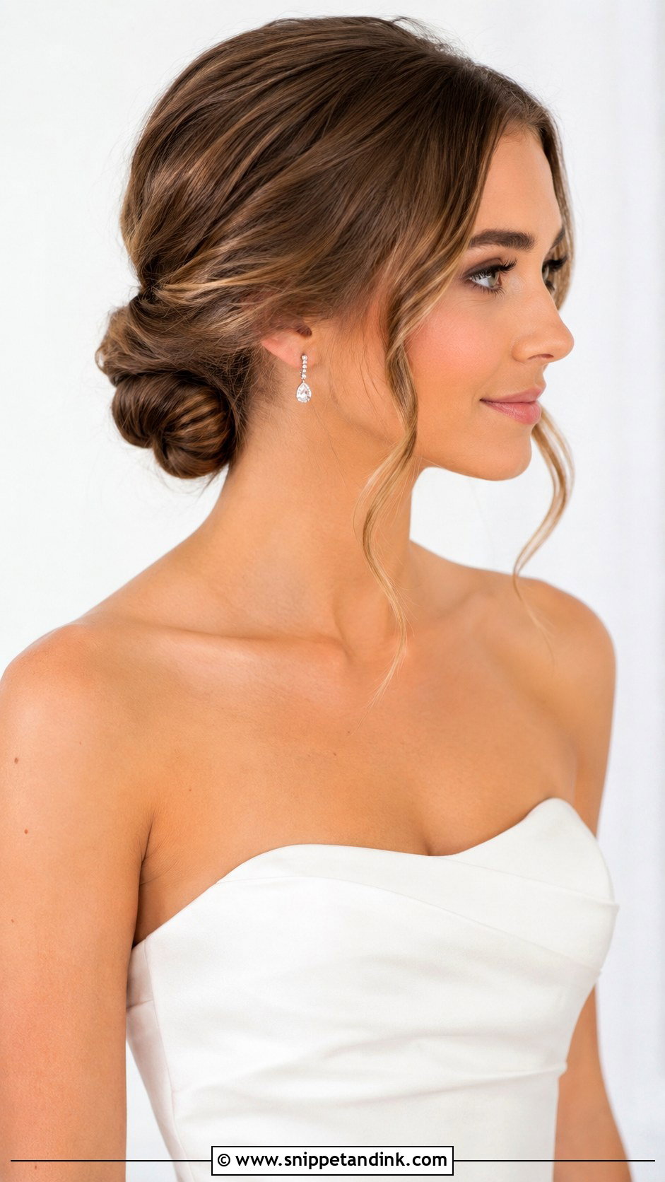 Classic Low Chignon Bridal Updo - Snippet and Ink - 25 Glam Bridal Hair Updo Ideas