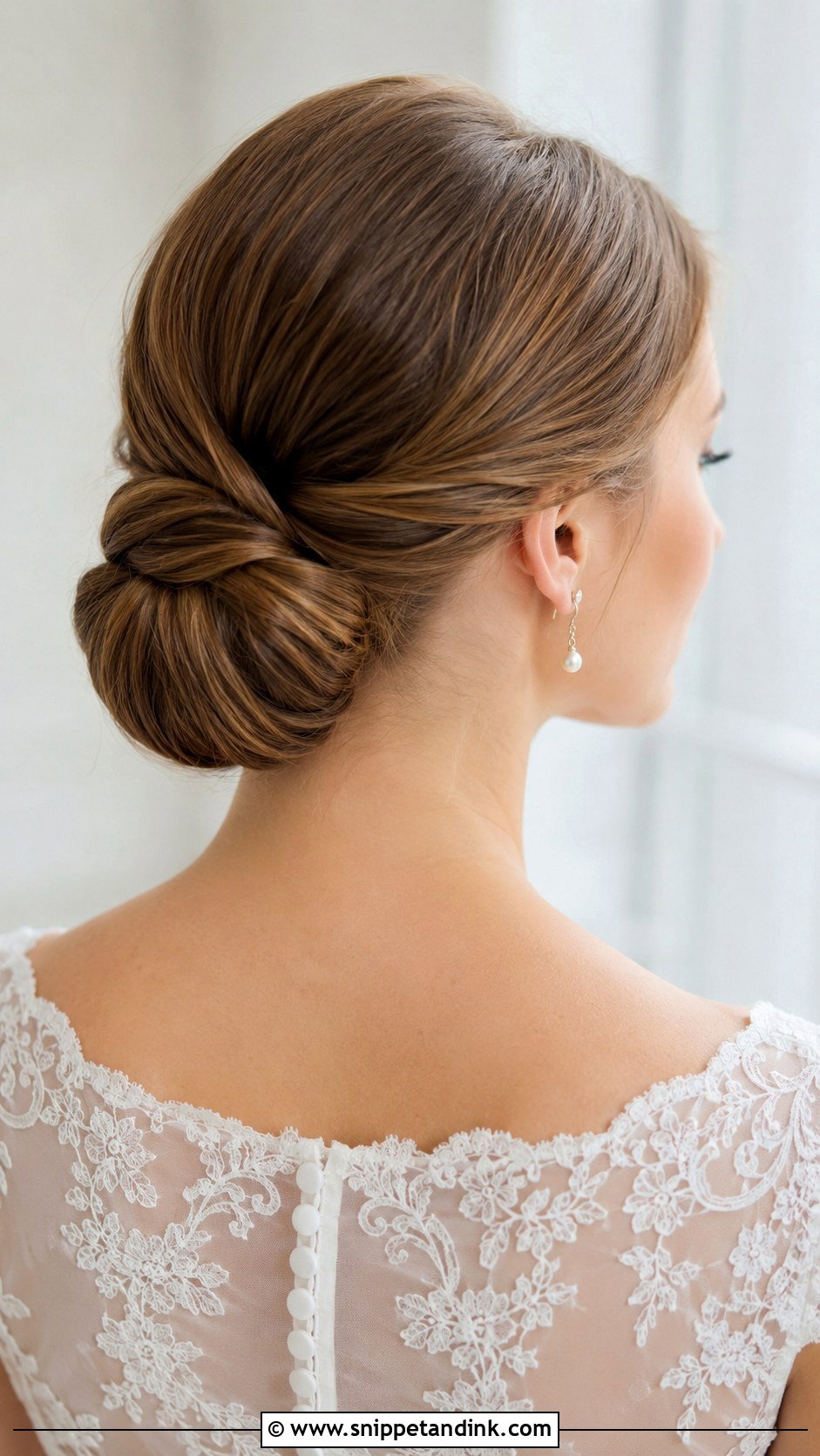 Classic Low Chignon Bridal Updo - Snippet and Ink - 20 Bridal Hair Up Do Ideas