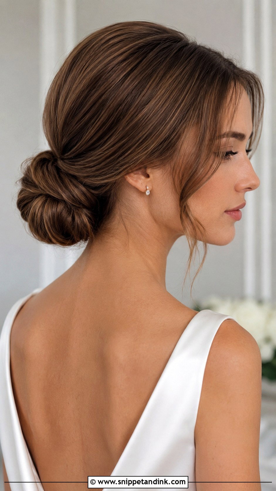 Classic Low Chignon Bun - Snippet and Ink - 20 Hair Bun Styles Wedding