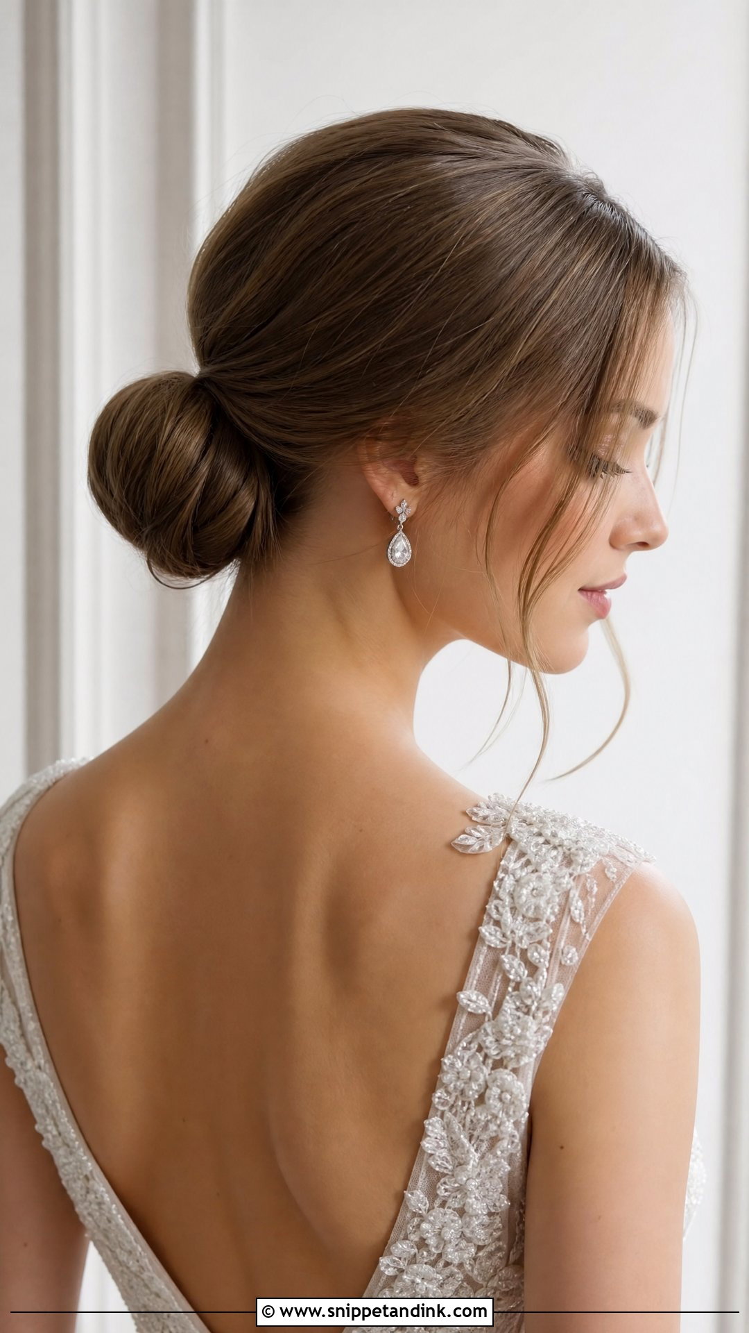 Classic Low Chignon Bun - Snippet and Ink - 20 Bridal Hairstyles Tutorial
