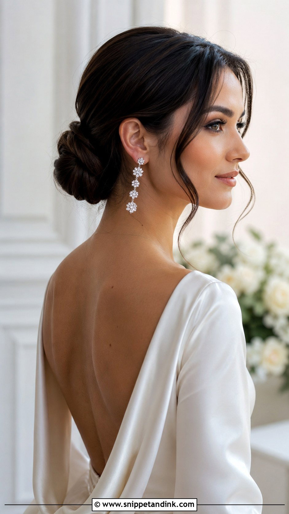 Classic Low Chignon For Brides - Snippet and Ink - 25 Long Wedding Hair Ideas