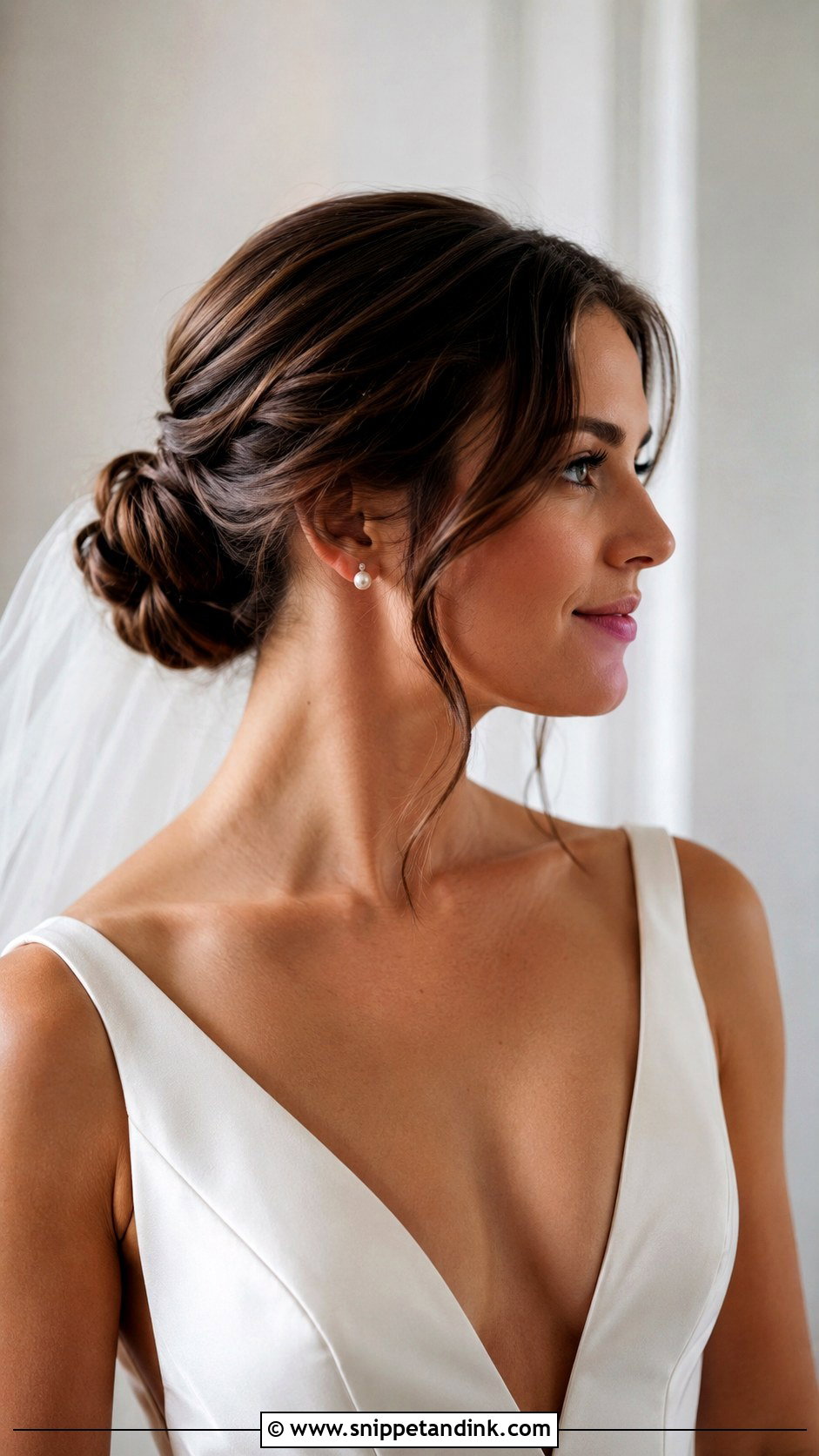 Classic Low Chignon Wedding Hair - Snippet and Ink - 15 Low Chignon Wedding Ideas