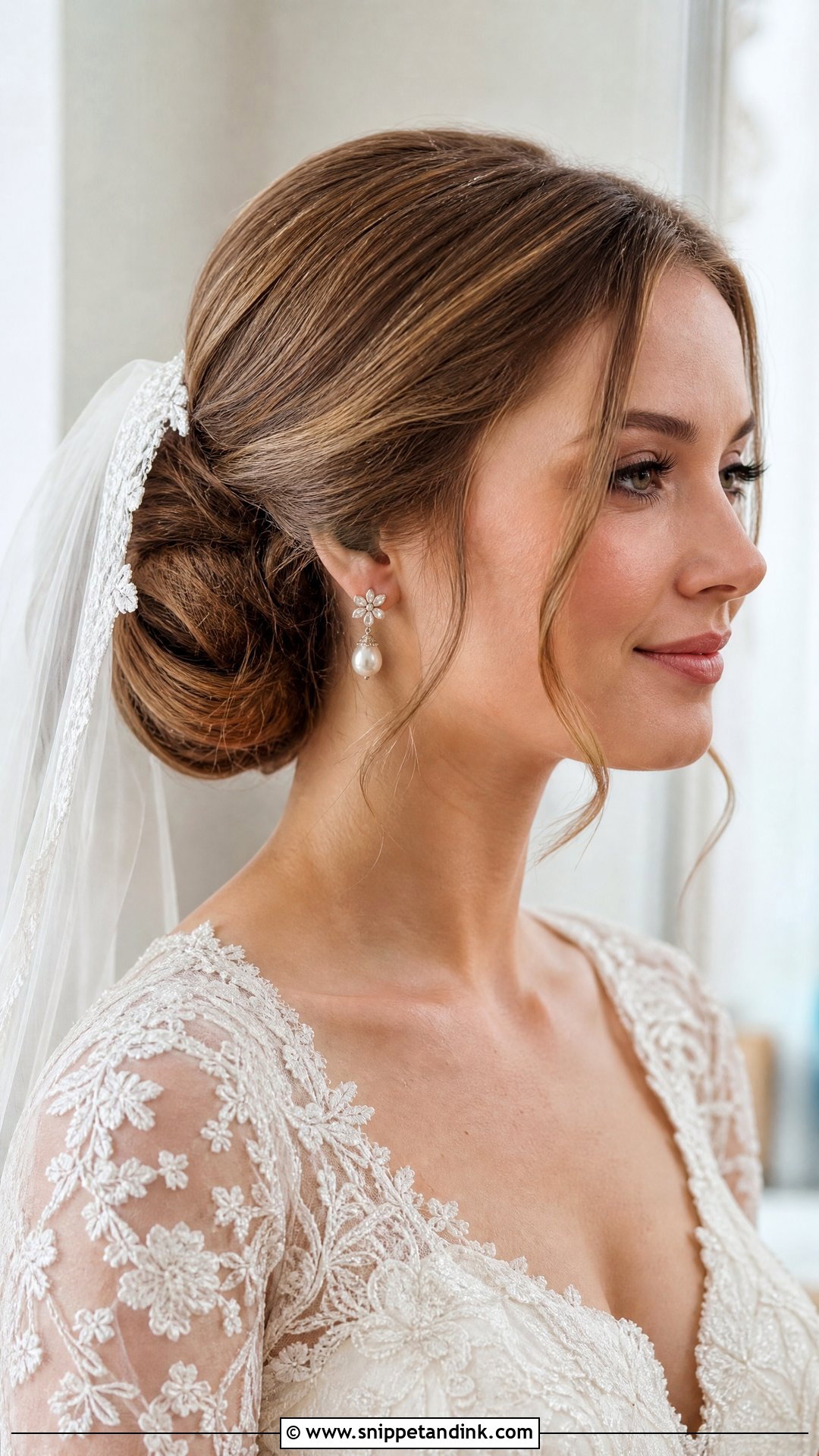 Classic Low Chignon Wedding Hairstyle - Snippet and Ink - 20 Traditional Wedding Hairstyles