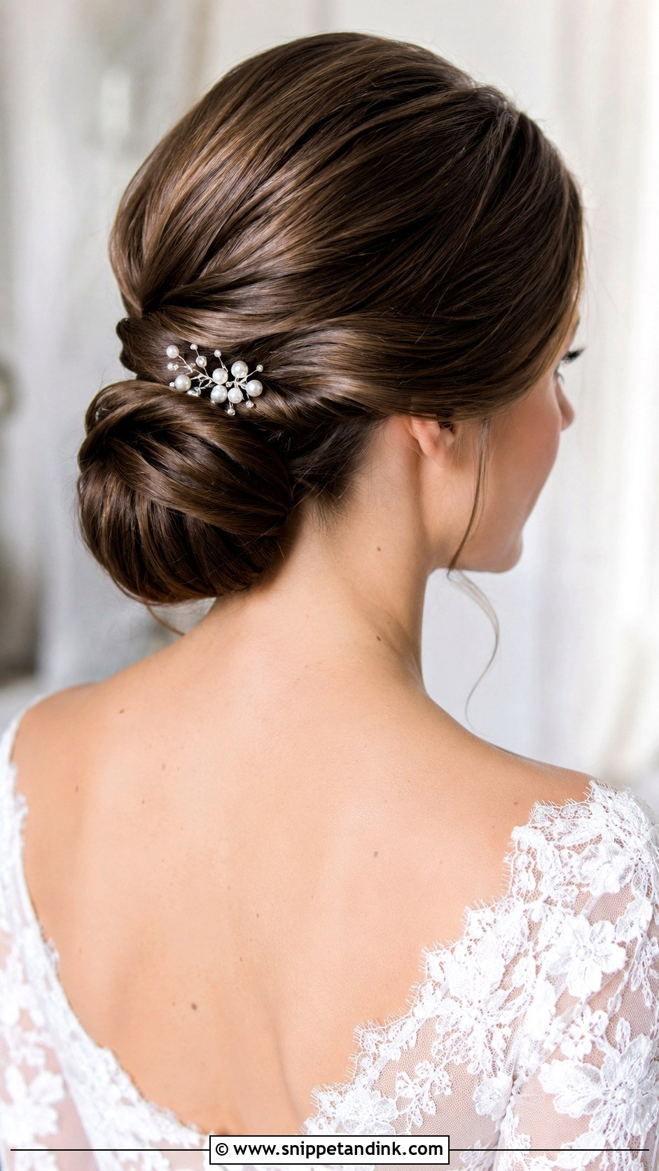 Classic Low Chignon Wedding Updo - Snippet and Ink - 20 Elegant Wedding Hair Updo Ideas