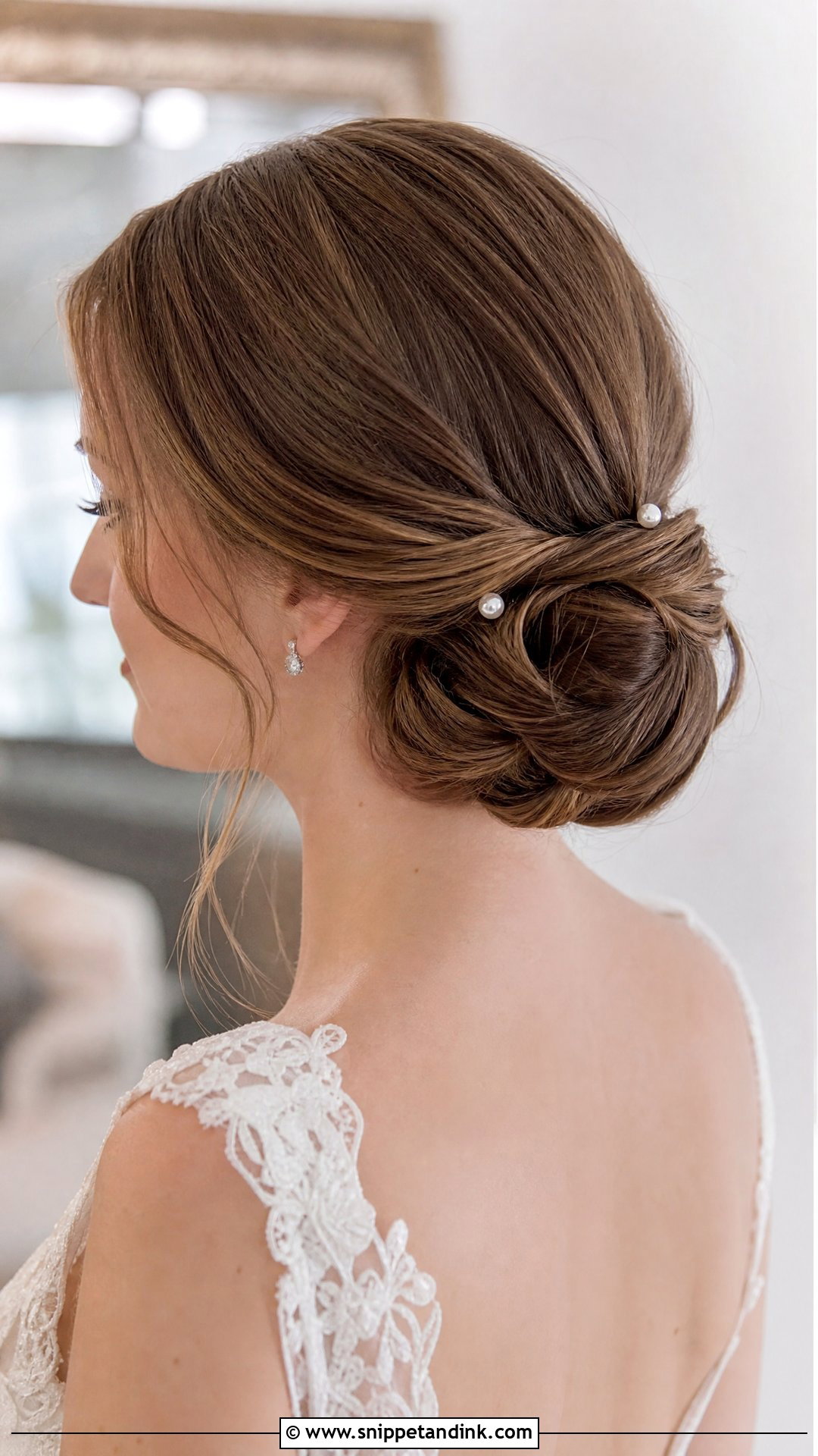 Classic Low Chignon Wedding Updo - Snippet and Ink - 20 Wedding Hair Updos