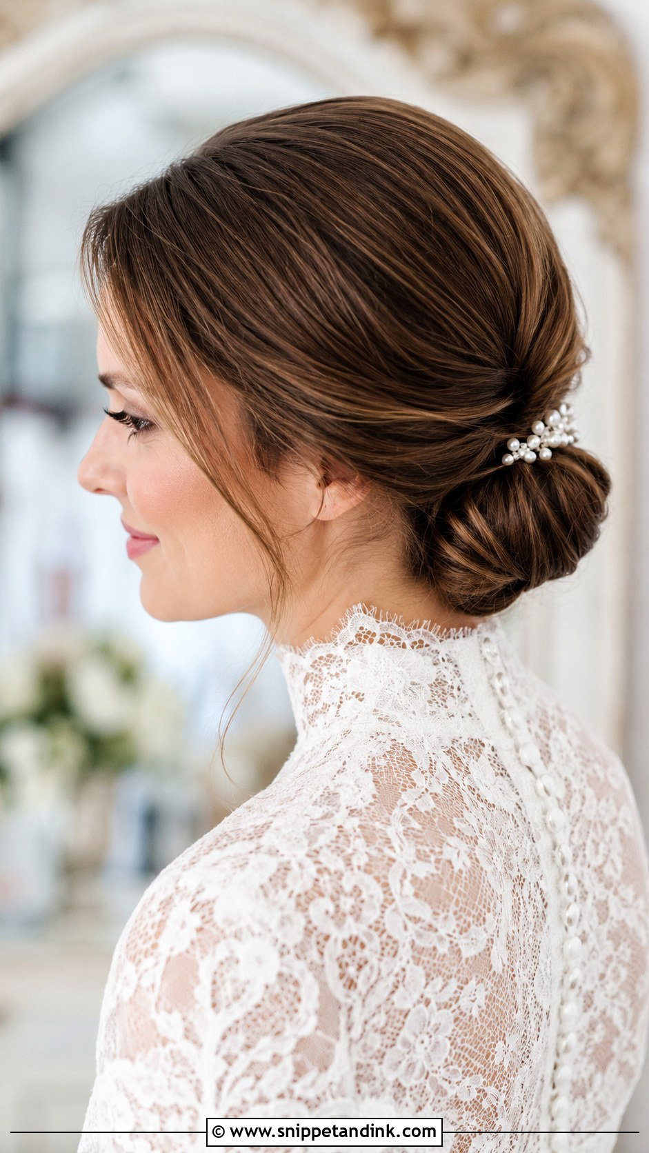 Classic Low Chignon Wedding Updo - Snippet and Ink - 25 Hair Up Dos for Weddings