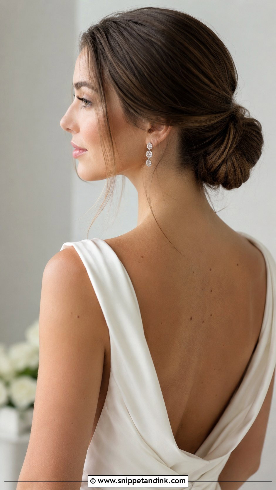 Classic Low Chignon for Brides - Snippet and Ink - 25 Hairstyles for Long Hair for Wedding