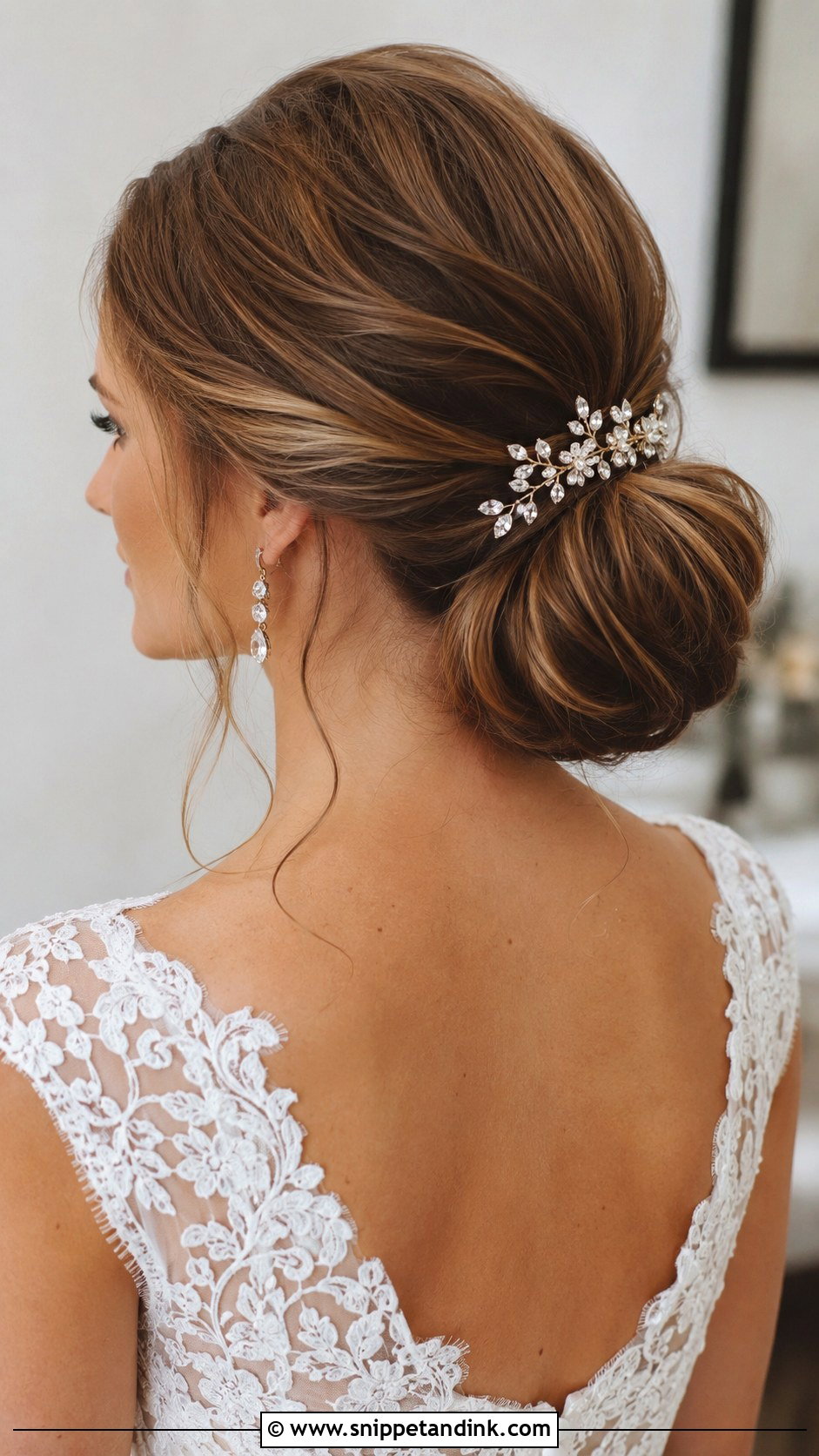 Classic Low Chignon for Long Hair - Snippet and Ink - 30 Hair Styles for Long Hair for Weddings