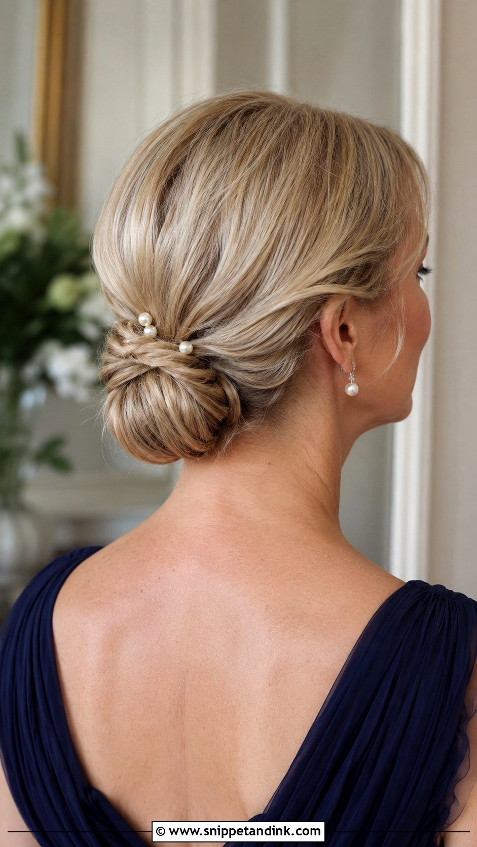 Classic Low Chignon for Mother of the Bride - Snippet and Ink - 20 Hair Styles for Mother of the Bride