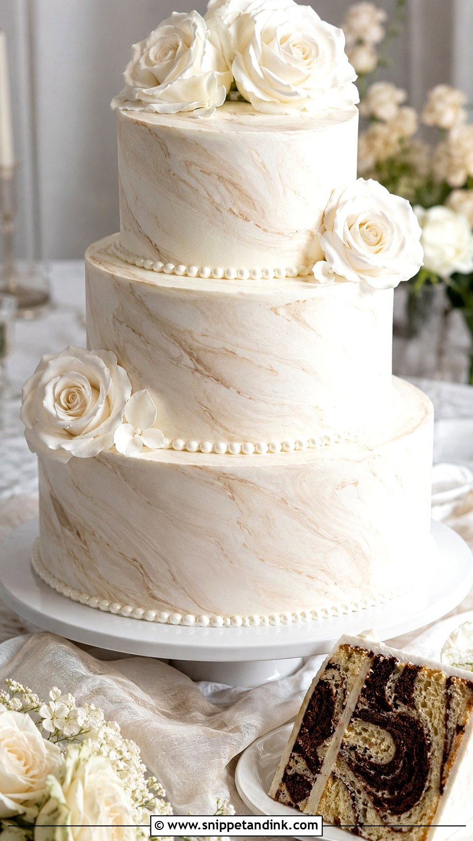 Classic Marble Wedding Cake - Snippet and Ink - 20 Marble Wedding Cake Recipe