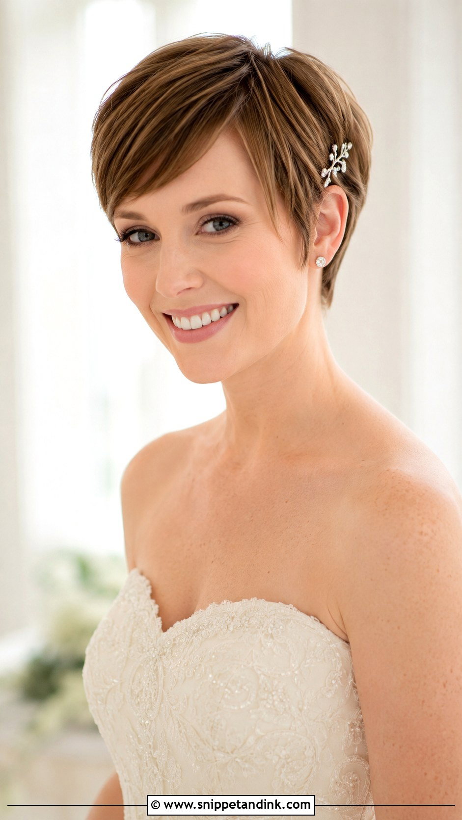 Classic Pixie Cut for Brides - Snippet and Ink - 30 Short Hairstyle Women Wedding Ideas
