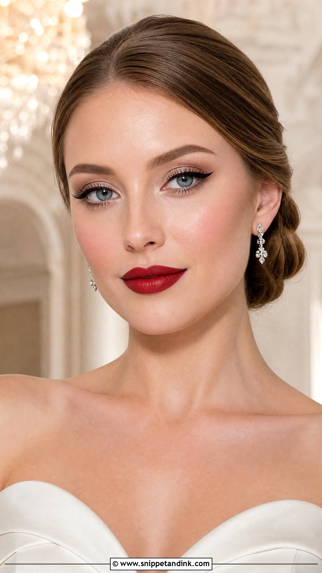 Classic Red Bridal Lip Color - Snippet and Ink - 20 Bridal Lip Color Ideas