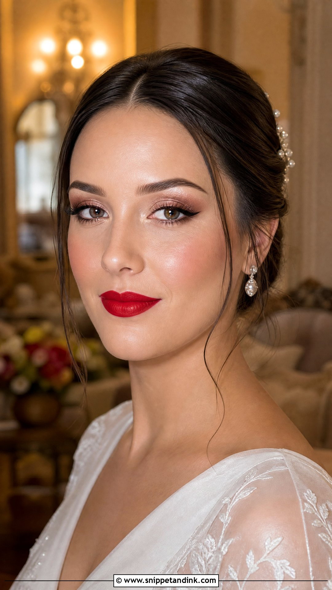 Classic Red Bridal Makeup - Snippet and Ink - 20 Red Bridal Makeup Ideas