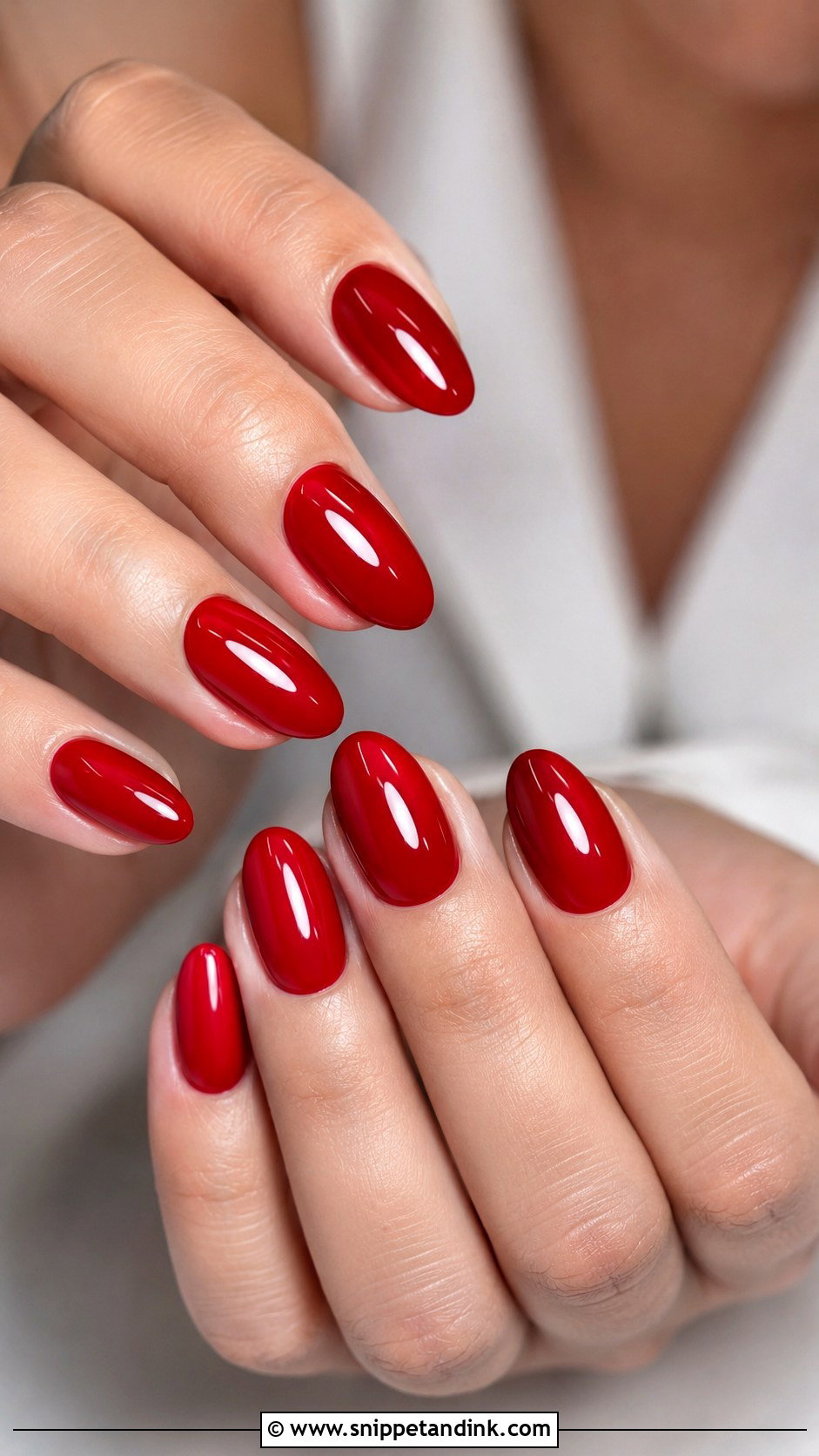 Classic Red Bridal Nails - Snippet and Ink - 20 Nails for Bride Wedding Day 2025