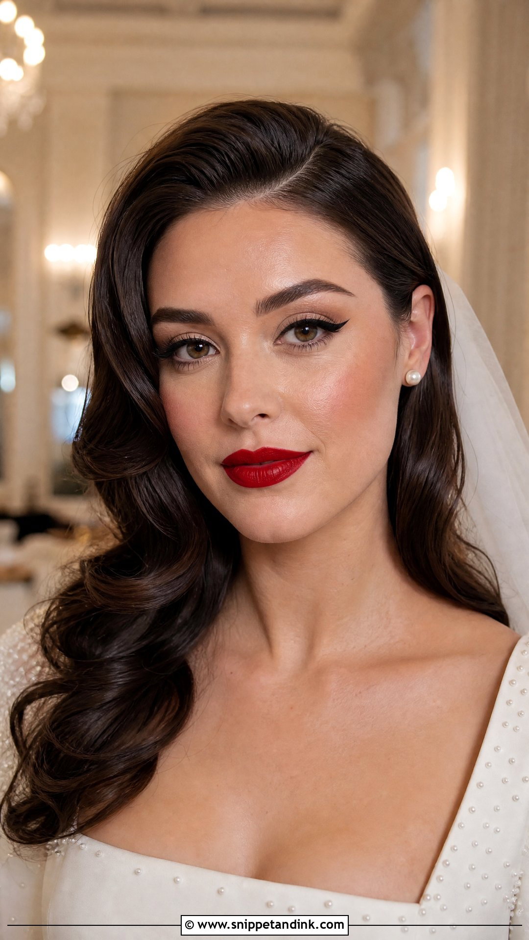 Classic Red Lip Bridal Makeup - Snippet and Ink - 20 Unique Bridal Makeup Ideas