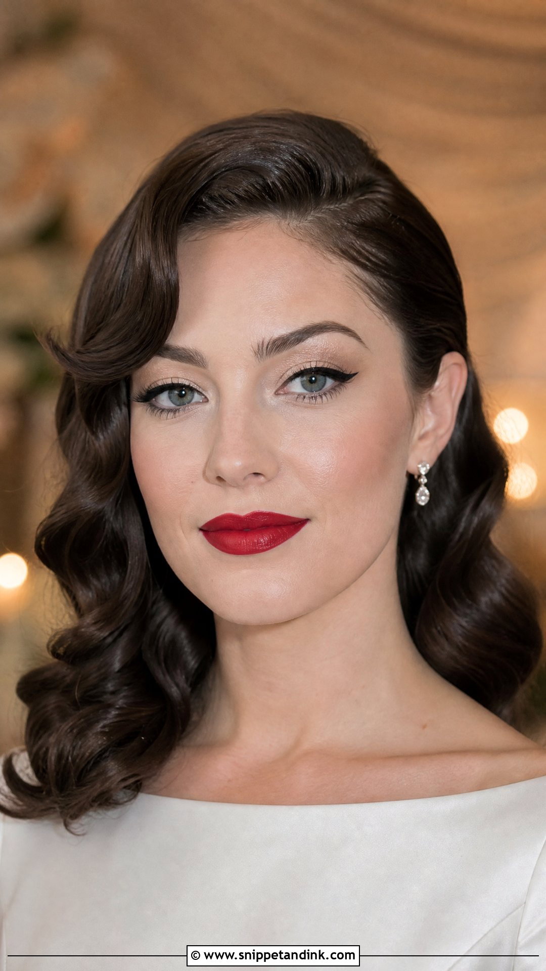 Classic Red Lip Bridal Makeup - Snippet and Ink - 20 Wedding Bridal Makeup Ideas