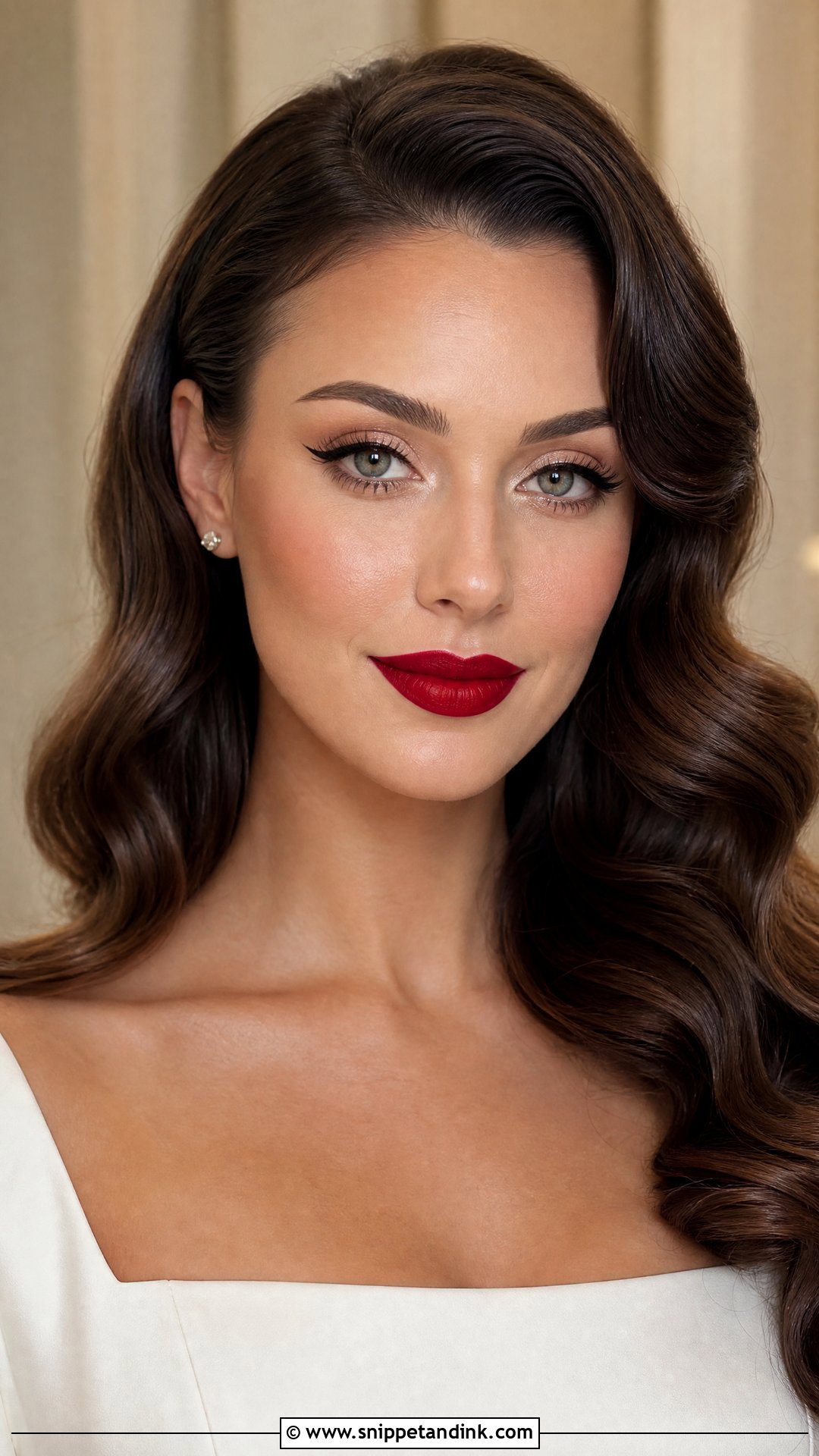 Classic Red Lip Bridal Makeup - Snippet and Ink - 20 Wedding Makeup Inspo Brides