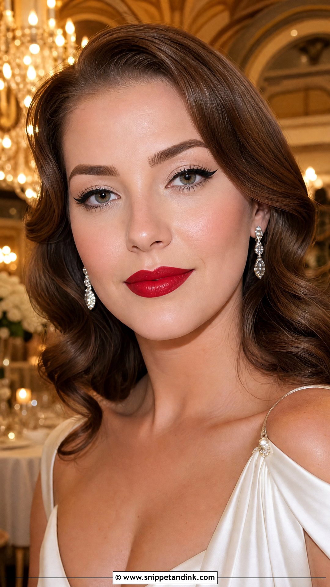 Classic Red Lip Bridal Makeup - Snippet and Ink - 25 Makeup for Wedding for Bride Ideas
