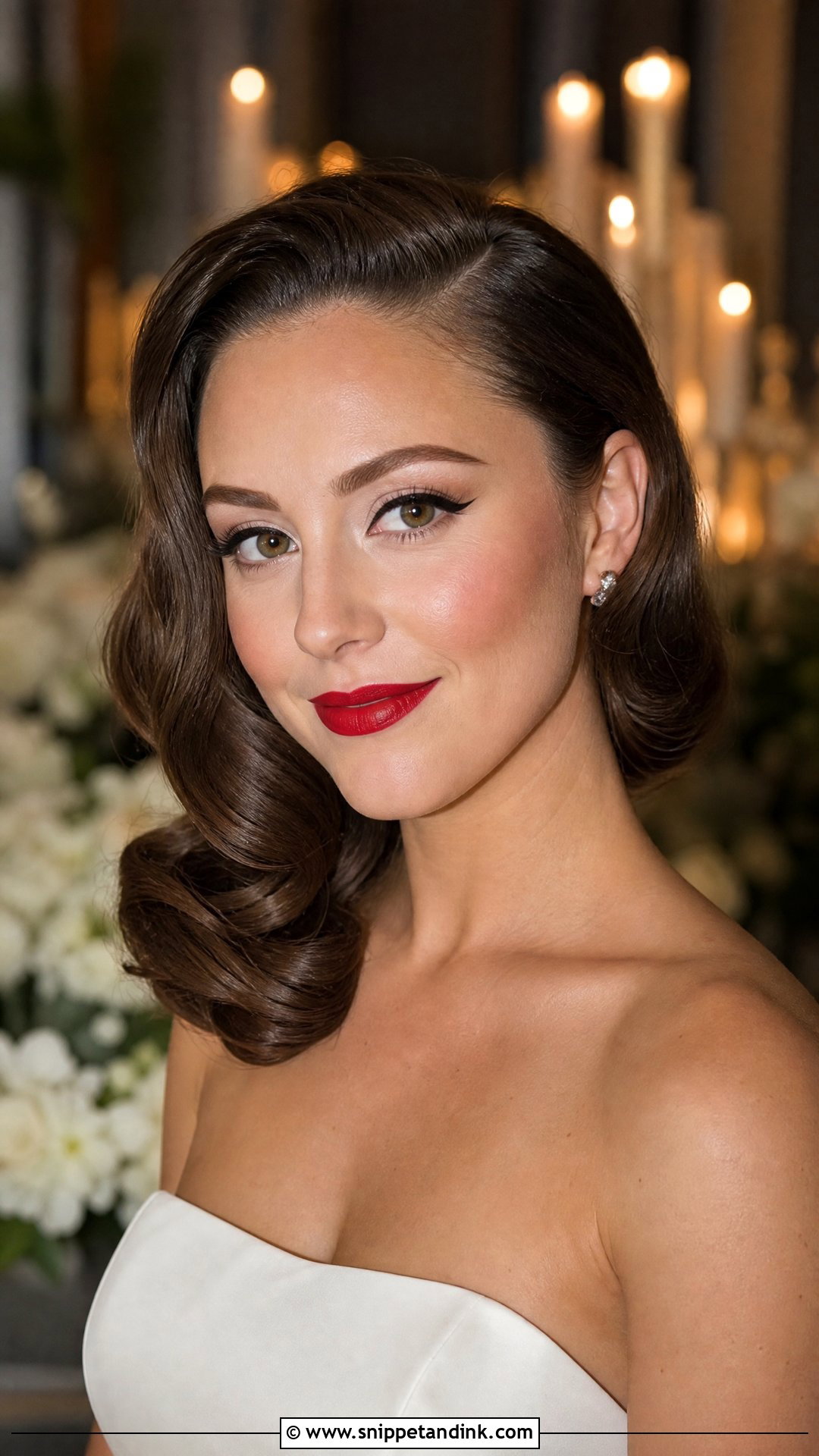 Classic Red Lip Bridal Makeup - Snippet and Ink - 25 Wedding Bride Makeup Ideas