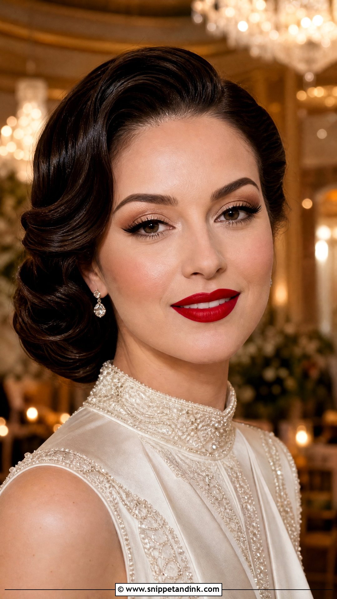 Classic Red Lip Bridal Makeup For Brown Eyes - Snippet and Ink - 20 Bridal Wedding Makeup for Brown Eyes