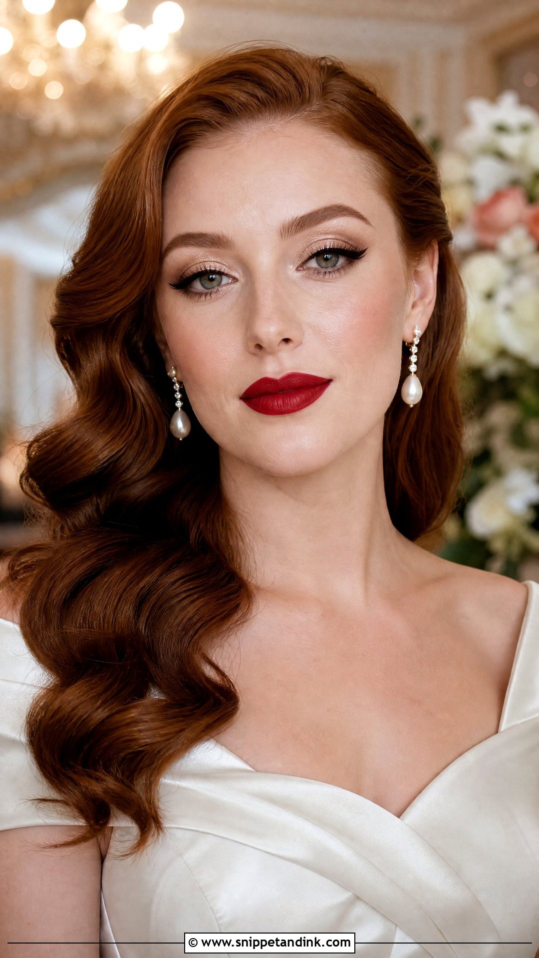 Classic Red Lip Bridal Makeup For Redheads - Snippet and Ink - 25 Bridal Makeup for Redheads
