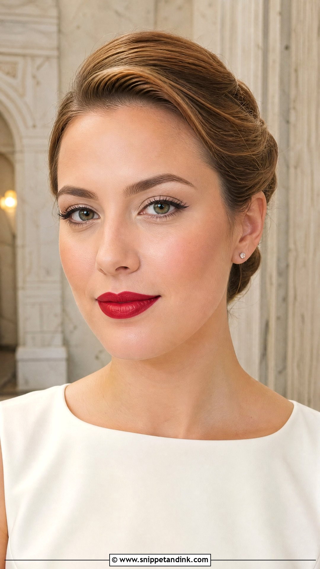 Classic Red Lip Civil Wedding Makeup - Snippet and Ink - 20 Civil Wedding Makeup Brides