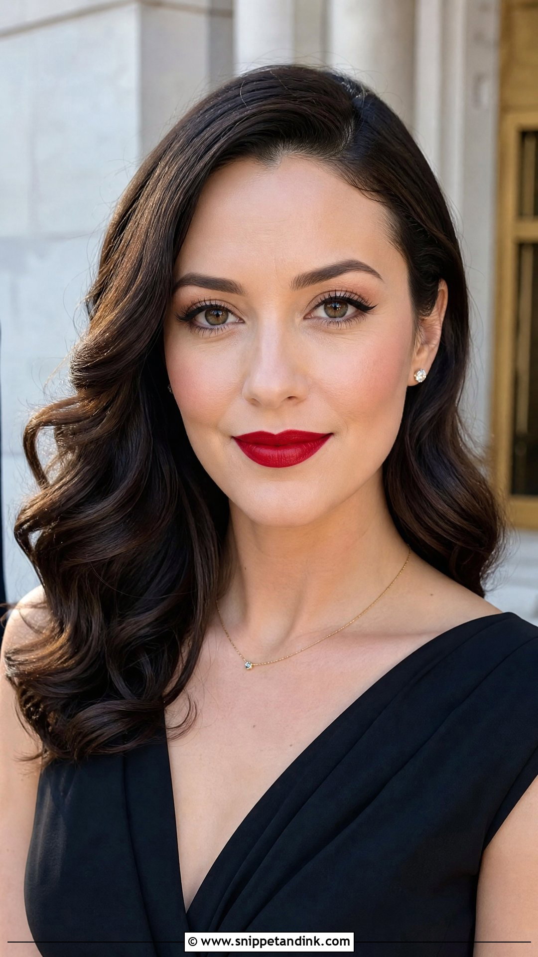 Classic Red Lip Daytime Wedding Makeup - Snippet and Ink - 20 Daytime Wedding Makeup Ideas