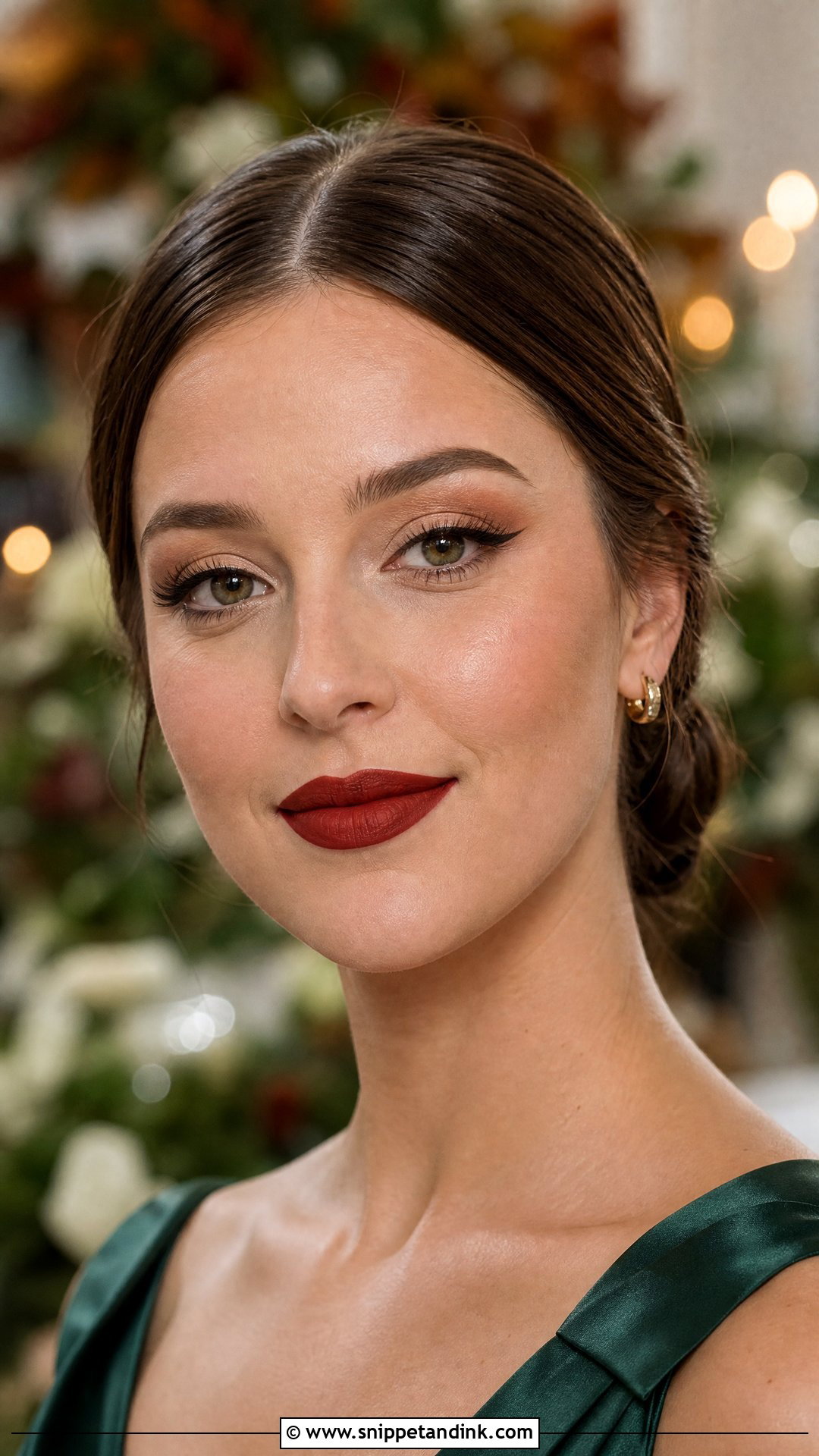 Classic Red Lip Fall Bridesmaid Makeup - Snippet and Ink - 20 Fall Wedding Makeup for Bridesmaids