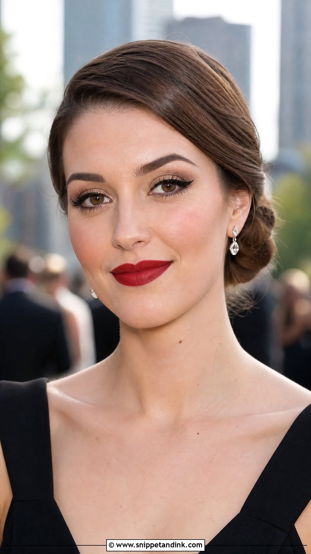 Classic Red Lip Fall Wedding Makeup - Snippet and Ink - 20 Autumn Wedding Makeup Ideas