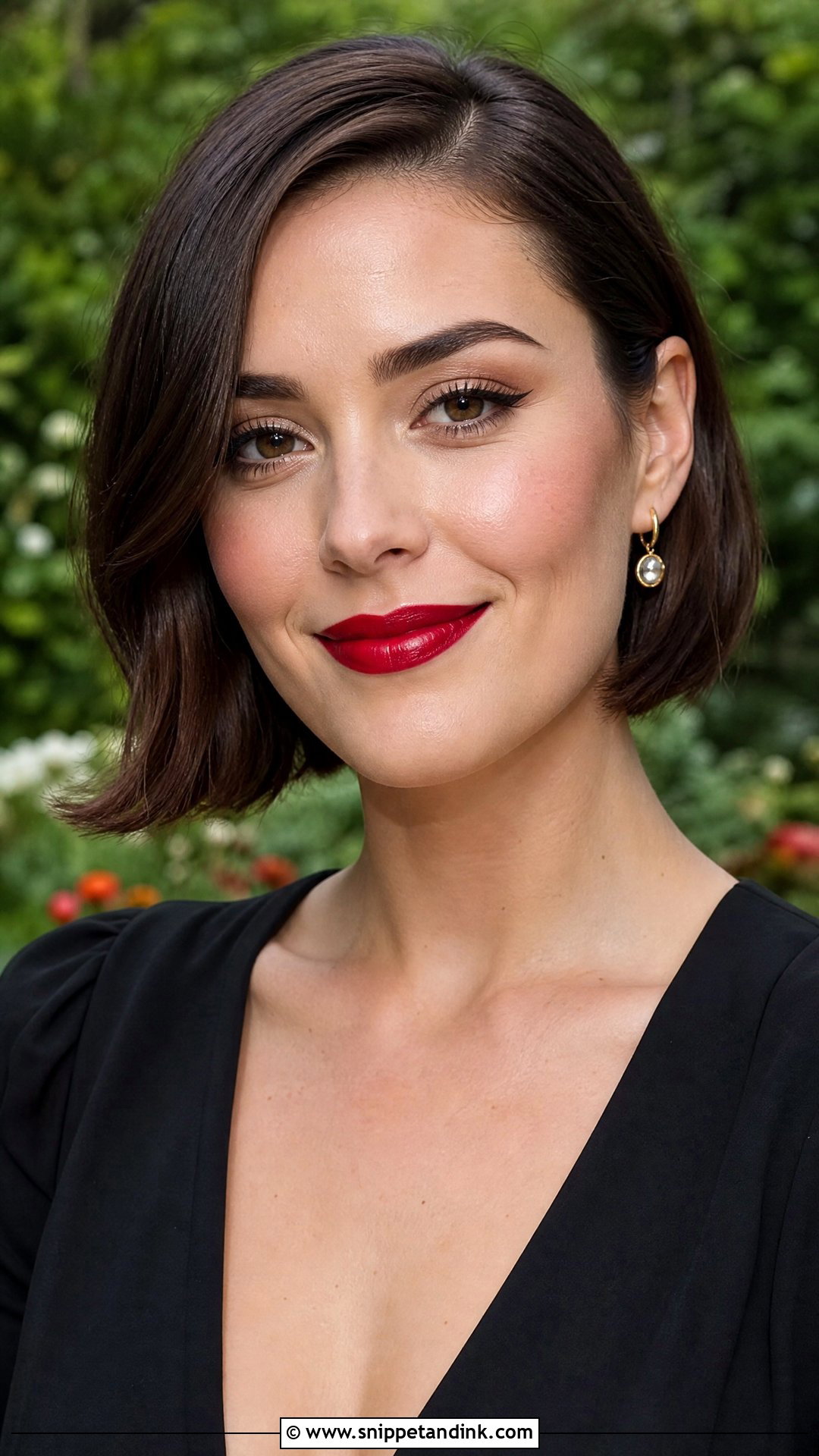 Classic Red Lip Garden Wedding Makeup - Snippet and Ink - 20 Garden Wedding Makeup Ideas