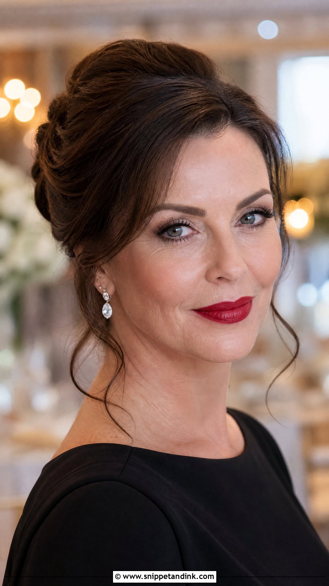 Classic Red Lip Mother Of Bride Makeup For Brunettes - Snippet and Ink - 20 Mother of Bride Makeup Brunette Ideas