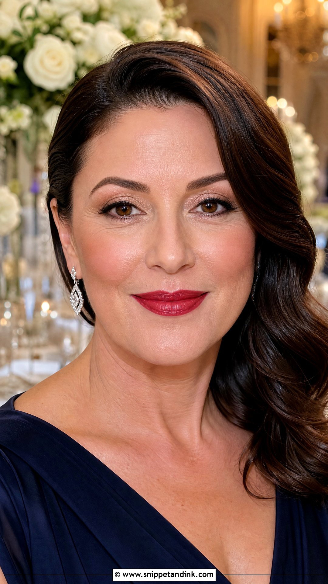 Classic Red Lip Mother Of The Bride Makeup - Snippet and Ink - 20 Mom of Bride Makeup Ideas