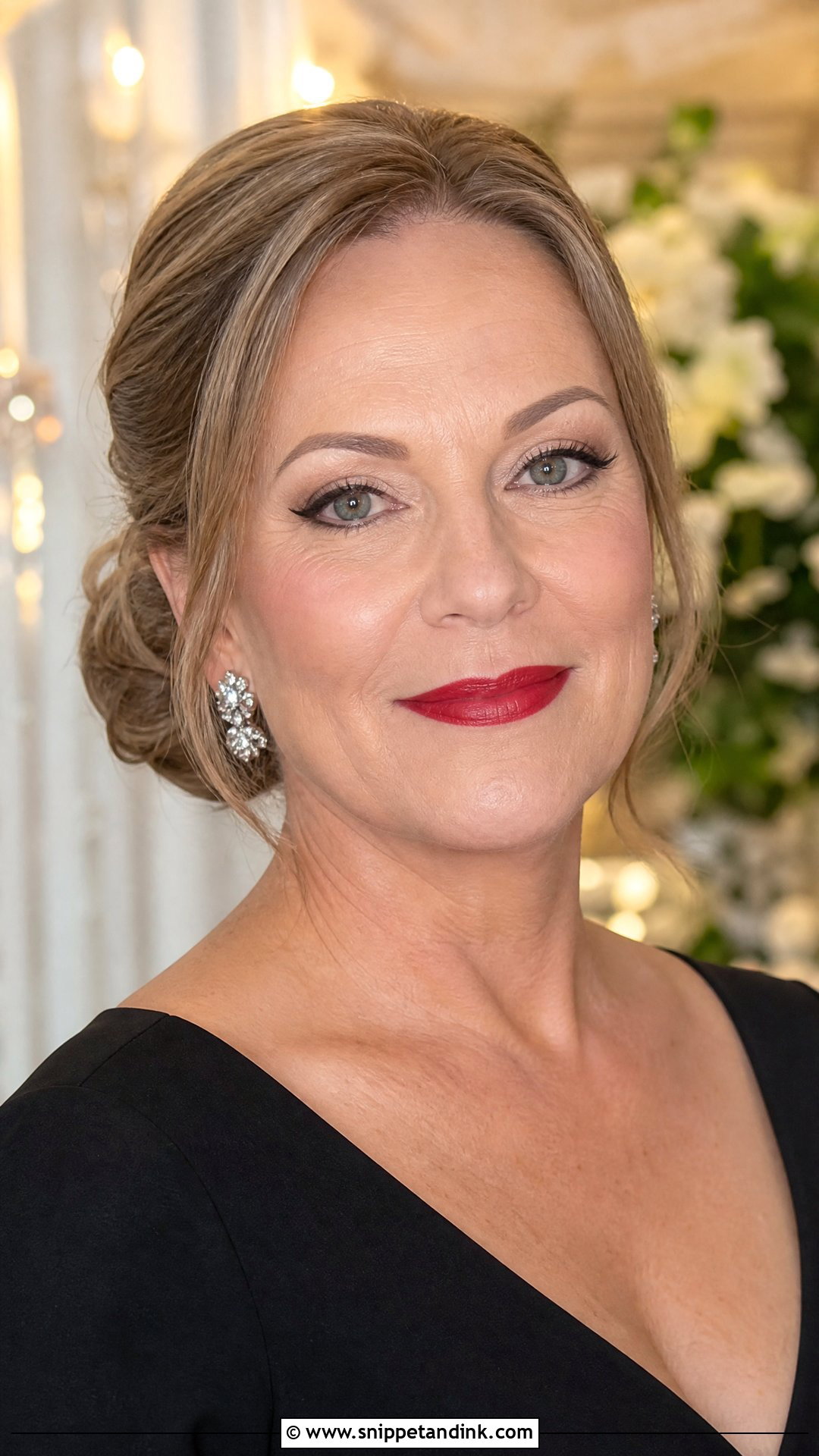 Classic Red Lip Mother Of The Groom Makeup Look - Snippet and Ink - 20 Mother of the Groom Makeup Looks